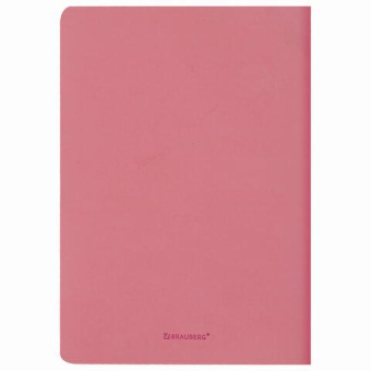 Тетрадь BRAUBERG RAINBOW A5 147x210 мм 48 листов сшивка в точку кожзам SoftTouch розовый 403882 от магазина РЭССИ