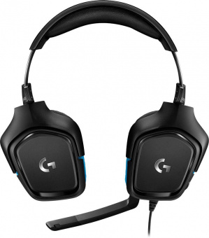 Наушники с микрофоном Logitech G432 черный/синий 2м мониторные USB оголовье (981-000770) от магазина РЭССИ