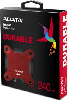 Накопитель SSD A-Data USB 3.0 240Gb ASD600Q-240GU31-CRD SD600Q 1.8" красный от магазина РЭССИ
