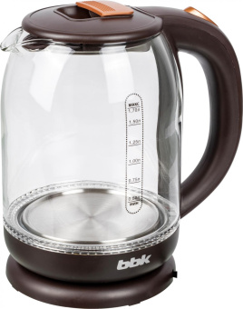 Чайник электрический BBK EK1727G 1.7л. 2200Вт коричневый корпус: стекло/пластик от магазина РЭССИ