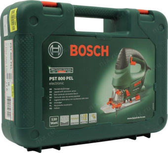 Лобзик Bosch PST 800 PEL 530Вт 3000ходов/мин от электросети (кейс в комплекте) от магазина РЭССИ