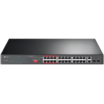 Коммутатор TP-Link TL-SL1226P 24x100Mb 2G 24PoE+ 250W неуправляемый от магазина РЭССИ