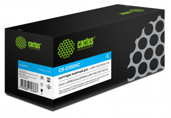 Картридж лазерный Cactus CS-C055HC 055 H C голубой (5900стр.) для Canon LBP663Cdw/LBP664Cx/MF746Cx/MF742Cdw/MF744Cdw от магазина РЭССИ