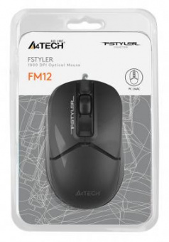 Мышь A4Tech Fstyler FM12 черный оптическая (1200dpi) USB (3but) от магазина РЭССИ