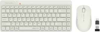 Клавиатура + мышь A4Tech Fstyler FG2200 Air2 клав:бежевый мышь:бежевый USB беспроводная slim (FG2200 AIR2 BEIGE) от магазина РЭССИ