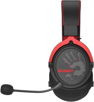 Наушники с микрофоном A4Tech Bloody MR590 Sports красный/черный 1.5м мониторные BT/Radio/3.5mm оголовье (MR590+ WIRED/SPORT RED) от магазина РЭССИ