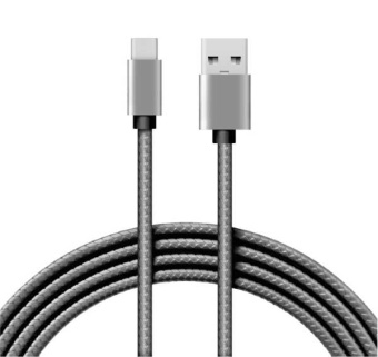 Кабель USB-Type-C, 3A, nylon, grafit, 1m, 18-1896, от магазина РЭССИ