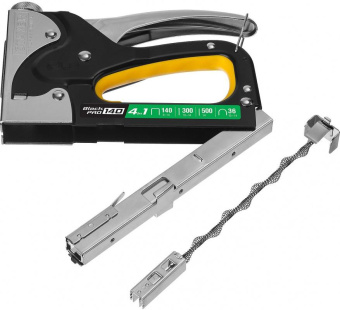 Степлер ручной Stayer BlackPro 140 скобы тип 140(6-14мм)/36(10-14мм)/300(10-14мм)/500(14мм) от магазина РЭССИ