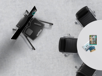 Кронштейн-подставка универсальное Onkron APT-1881 черный макс.5кг напольный фиксированный от магазина РЭССИ