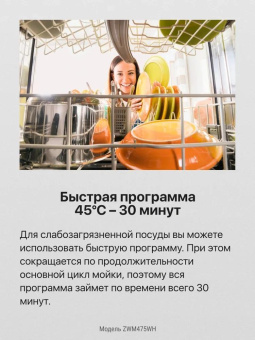 Посудомоечная машина Hansa ZWM475WH белый (полноразмерная) от магазина РЭССИ