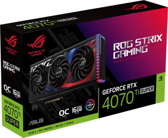 Видеокарта Asus PCI-E 4.0 ROG-STRIX-RTX4070TIS-O16G-GAMING NVIDIA GeForce RTX 4070TI Super 16Gb 256bit GDDR6X 2670/21000 HDMIx2 DPx3 HDCP Ret от магазина РЭССИ