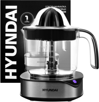 Соковыжималка цитрусовая Hyundai HY-JC4123 30Вт рез.сок.:1200мл. черный/нержавеющая сталь от магазина РЭССИ
