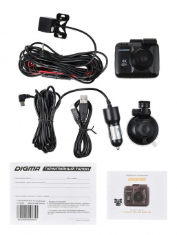 Видеорегистратор Digma FreeDrive 600-GW DUAL 4K черный 4Mpix 2160x2880 2160p 150гр. GPS NTK96660 от магазина РЭССИ