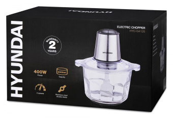Измельчитель электрический Hyundai HYC-G4120 2л. 400Вт серебристый от магазина РЭССИ