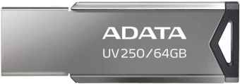 Флеш Диск A-Data 64Gb UV250 AUV250-64G-RBK USB2.0 серебристый от магазина РЭССИ