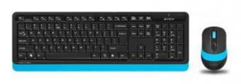 Клавиатура + мышь A4Tech Fstyler FG1010 клав:черный/синий мышь:черный/синий USB беспроводная Multimedia (FG1010 BLUE) от магазина РЭССИ
