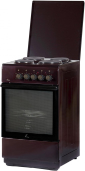 Плита Электрическая Flama L FE 14010 B коричневый эмаль (металлическая крышка) от магазина РЭССИ