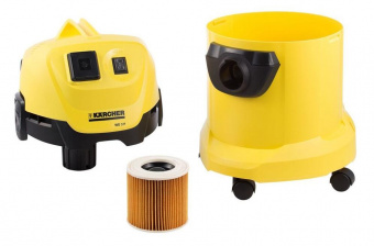 Строительный пылесос Karcher WD 3 P 1000Вт (уборка: сухая/сбор воды) желтый от магазина РЭССИ