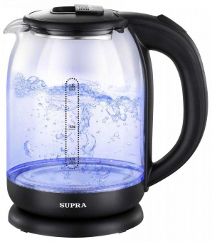 Чайник электрический Supra KES-1851G 1.8л. 1500Вт черный/прозрачный (корпус: стекло) от магазина РЭССИ