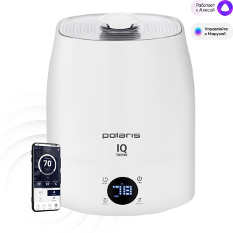 Увлажнитель воздуха Polaris PUH 4040 WIFI IQ Home 30Вт (ультразвуковой) белый от магазина РЭССИ