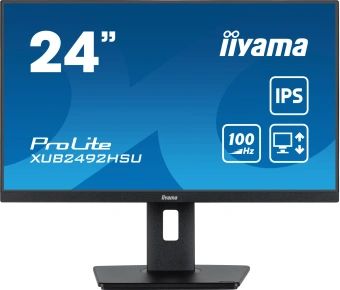 Монитор Iiyama 23.8" ProLite XUB2492HSU-B6 черный IPS LED 0.4ms 16:9 HDMI M/M матовая HAS Piv 250cd 178гр/178гр 1920x1080 100Hz DP FHD USB 4.9кг от магазина РЭССИ
