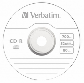 Диск CD-R Verbatim 700Mb 52x Slim case (10шт) (43415) от магазина РЭССИ