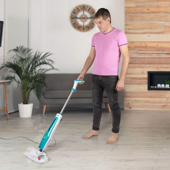 Швабра паровая Endever Odyssey Q-612 1200Вт белый/голубой от магазина РЭССИ