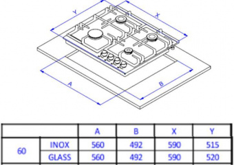 Газовая варочная поверхность Weissgauff HGG 641 REB бежевый от магазина РЭССИ