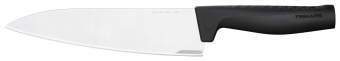 Нож кухонный Fiskars Hard Edge (1051747) стальной разделочный лезв.200мм прямая заточка черный от магазина РЭССИ