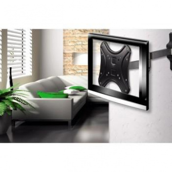 Кронштейн для телевизора Hama H-108727 черный 10"-46" макс.25кг настенный поворотно-выдвижной и наклонный от магазина РЭССИ