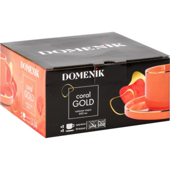 Чайная пара DOMENIK CORAL GOLD 200 мл DM3005 от магазина РЭССИ