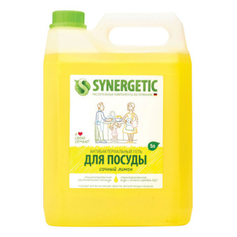 Средство для мытья посуды SYNERGETIC 5 л лимон антибактериальное 605560 103500 от магазина РЭССИ