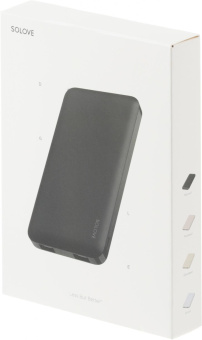 Мобильный аккумулятор Solove 001M+ 10000mAh QC3.0 10.5W 2.1A 2xUSB-A черный (001M+ BLACK RUS) от магазина РЭССИ