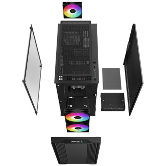 Корпус Deepcool CC360 ARGB черный без БП ATX 8x120mm 5x140mm 1xUSB2.0 audio bott PSU от магазина РЭССИ