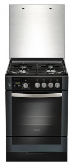 Плита Газовая Gefest ПГ 6300-03 0046 черный (стеклянная крышка) реш.чугун от магазина РЭССИ