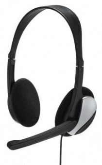 Наушники с микрофоном Hama Essential HS-P100 черный 2м накладные оголовье (00139900) от магазина РЭССИ