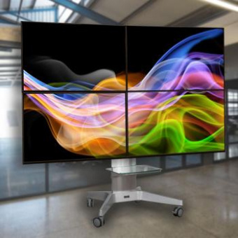 Подставка для телевизора Arm Media PT-STAND-16 серебристый 26"-55" макс.120кг напольный фиксированный от магазина РЭССИ