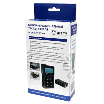 Тестер кабеля 5Bites UTP STP TEL POE TDR LCD FLASH LY-CT009 от магазина РЭССИ