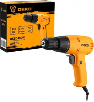 Дрель Deko DKSD400W 400Вт патрон:быстрозажимной реверс (063-4086) от магазина РЭССИ