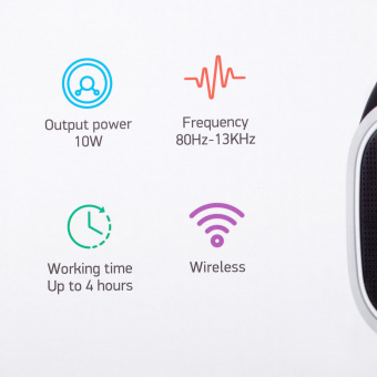 Колонка порт. Digma S-24 белый 10W 1.0 BT/3.5Jack/USB 10м 3000mAh (SP2410W) от магазина РЭССИ