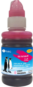 Чернила G&G GG-T6736LM светло-пурпурный 100мл для Epson L800, L805, L810, L850 от магазина РЭССИ