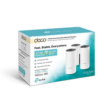 Бесшовный Mesh роутер TP-Link DECO P9(3-PACK) AC1200 10/100/1000BASE-TX белый (упак.:3шт) от магазина РЭССИ