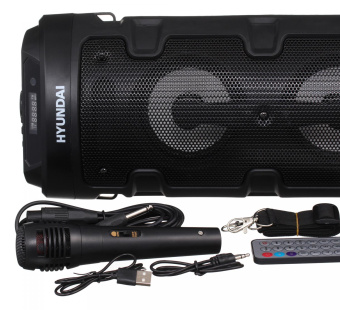 Минисистема Hyundai H-MC160 черный 50Вт FM USB BT SD/MMC от магазина РЭССИ