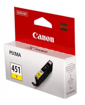 Картридж струйный Canon CLI-451Y 6526B001 желтый (329стр.) (7мл) для Canon Pixma iP7240/MG6340/MG5440 от магазина РЭССИ