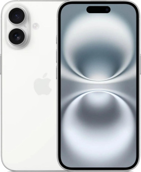 Смартфон Apple A3288 iPhone 16 128Gb белый моноблок 3G 4G 2Sim 6.1" 1179x2556 iOS 18 48Mpix 802.11 a/b/g/n/ac/ax/be NFC GPS Protect от магазина РЭССИ