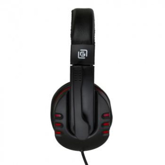 Наушники с микрофоном Оклик HS-L380G ABADDON черный/красный 1.8м мониторные оголовье (1100404) от магазина РЭССИ