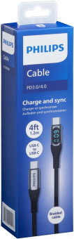 Кабель Philips DLC9060 USB Type-C (m)-USB Type-C (m) 1.2м черный коробка (упак.:1шт) от магазина РЭССИ
