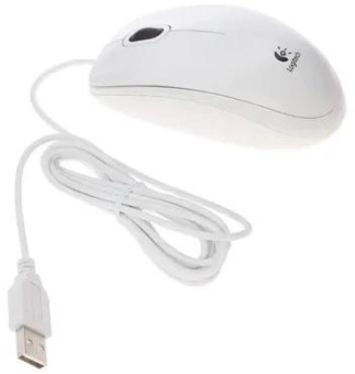 Мышь Logitech B100 белый оптическая (1000dpi) USB (2but) от магазина РЭССИ