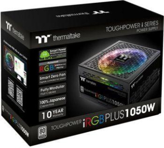 Блок питания Thermaltake ATX 1050W Toughpower iRGB Plus 80+ platinum 24+2x(4+4) pin APFC 140mm fan color LED 12xSATA Cab Manag RTL от магазина РЭССИ