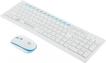 Клавиатура + мышь Defender Skyline 895 клав:белый мышь:белый USB беспроводная slim Multimedia (45895) от магазина РЭССИ